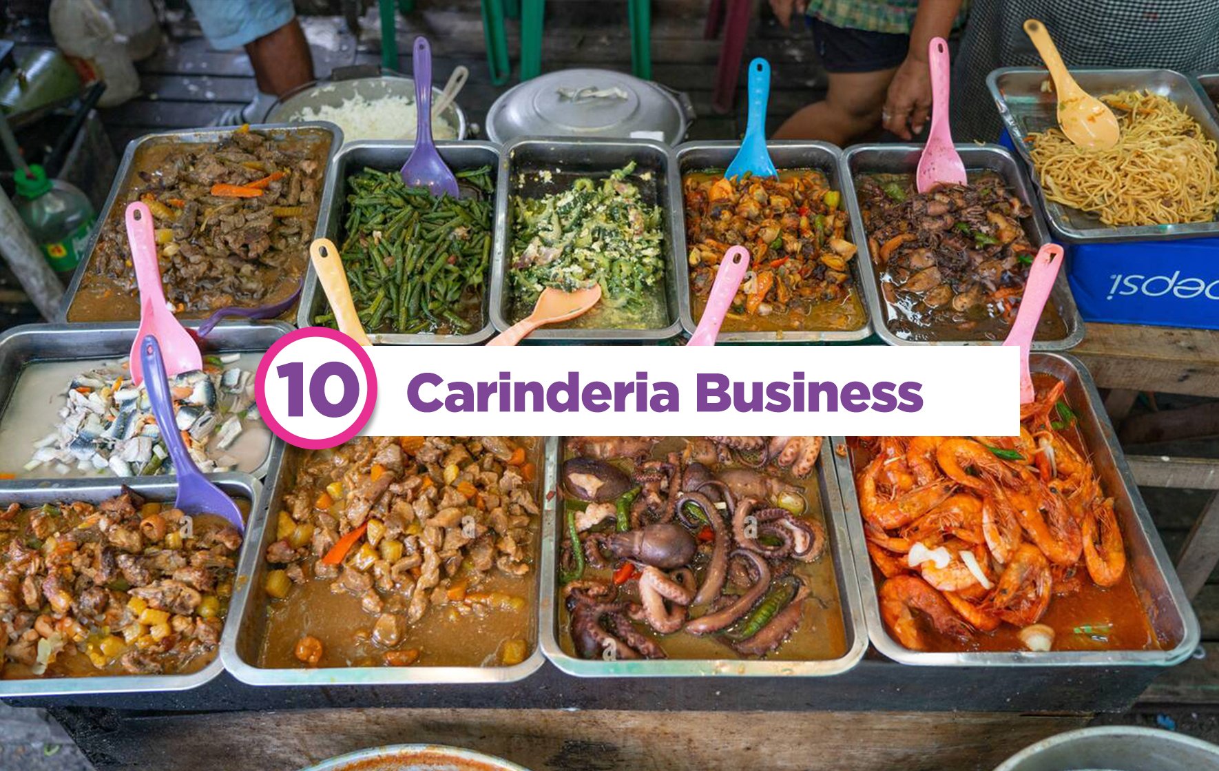 Popular carinderia food in the Philippines