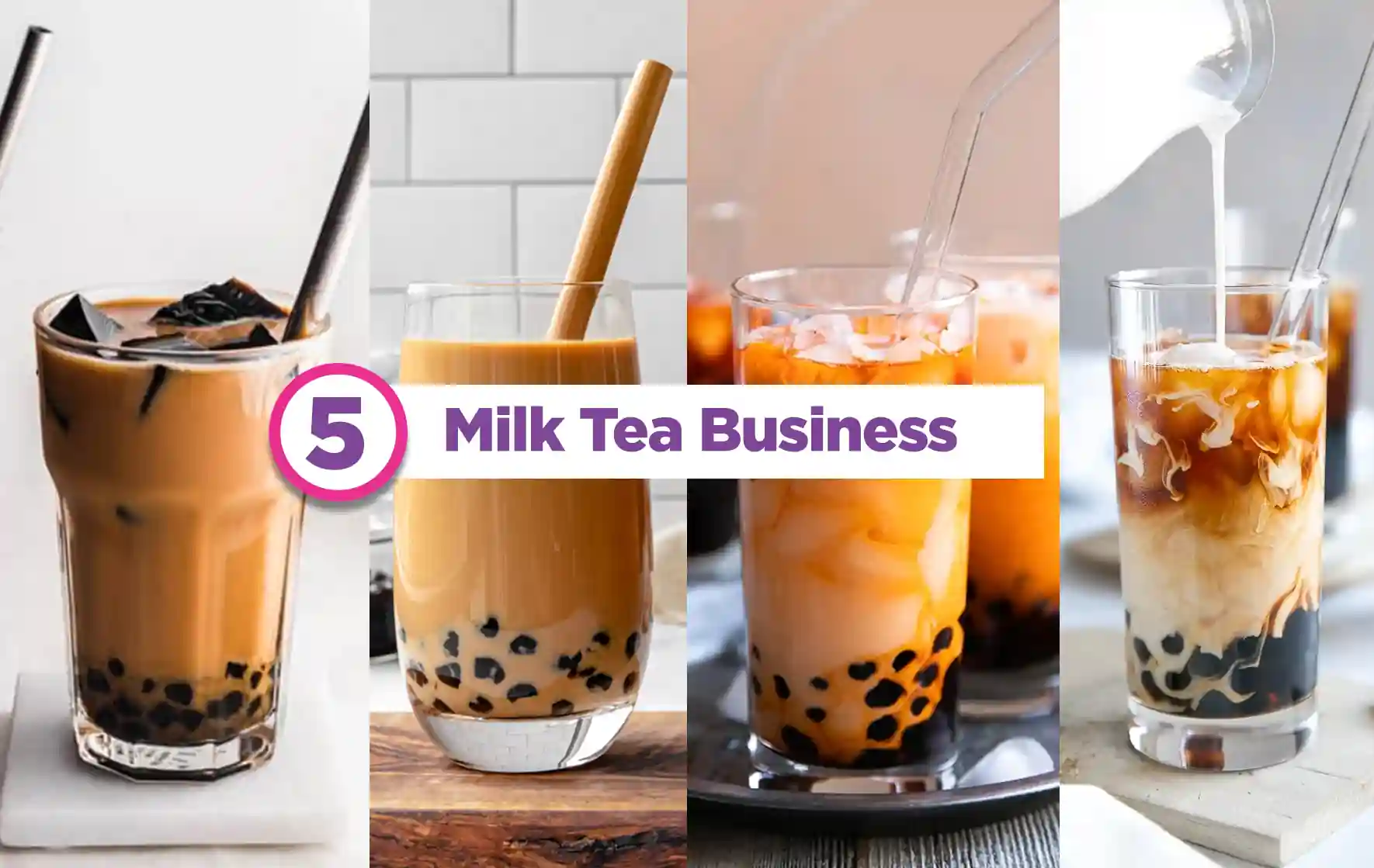 Different milktea flavors