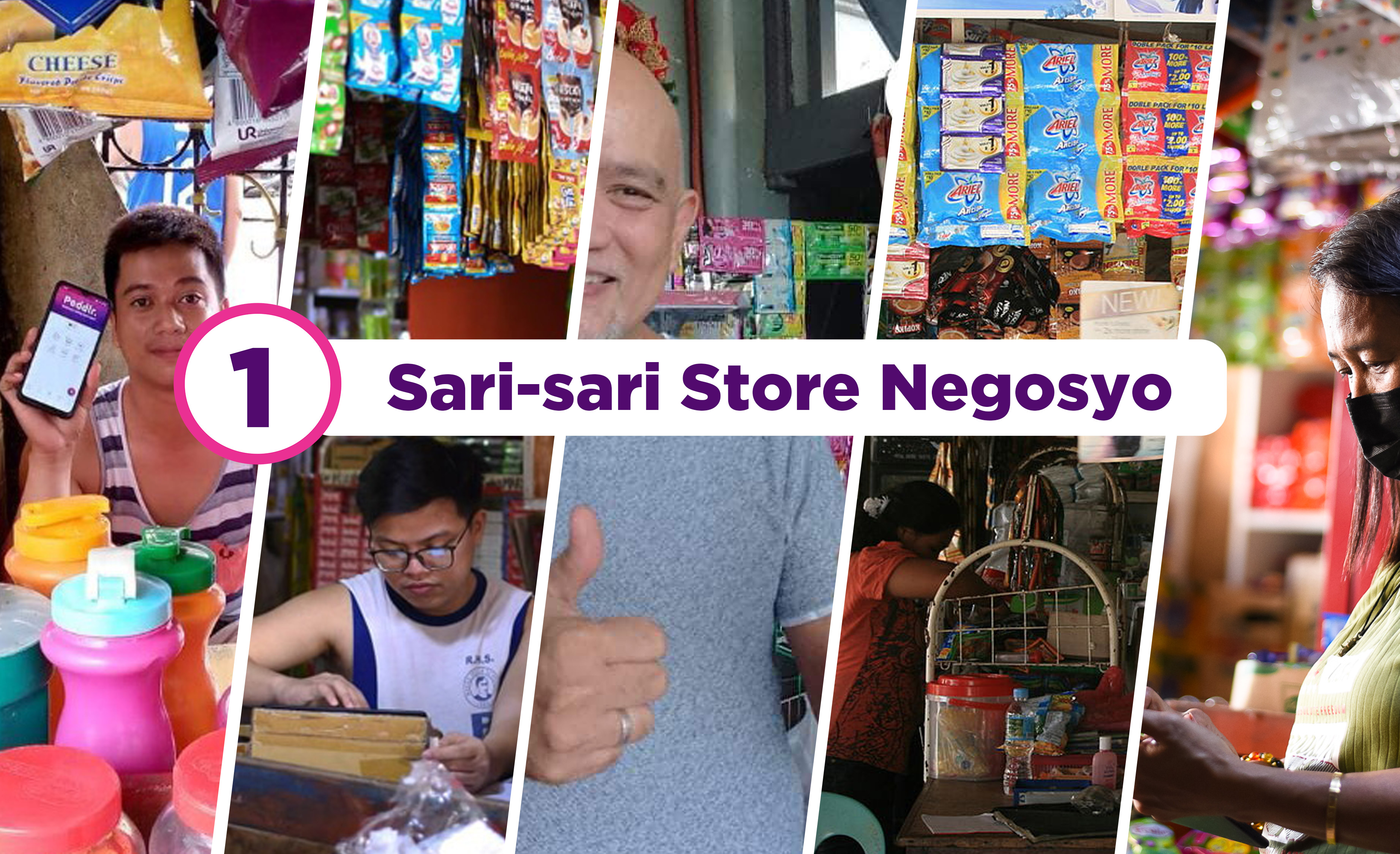different owners of a sari-sati store negosyo