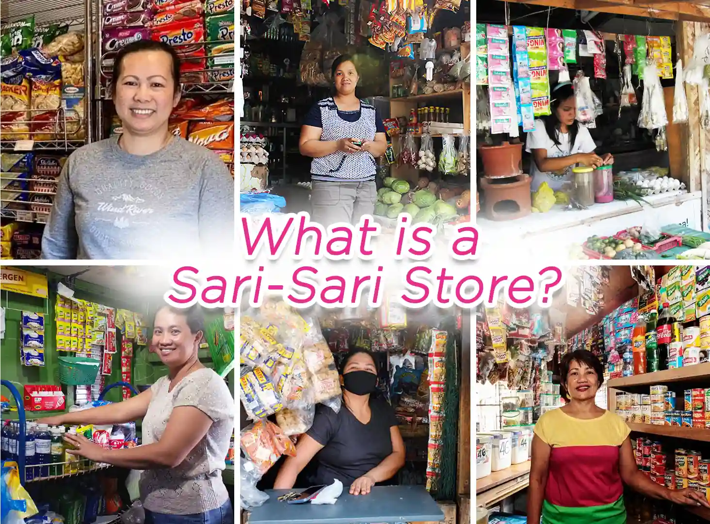 6 sari sari store owners with their different products