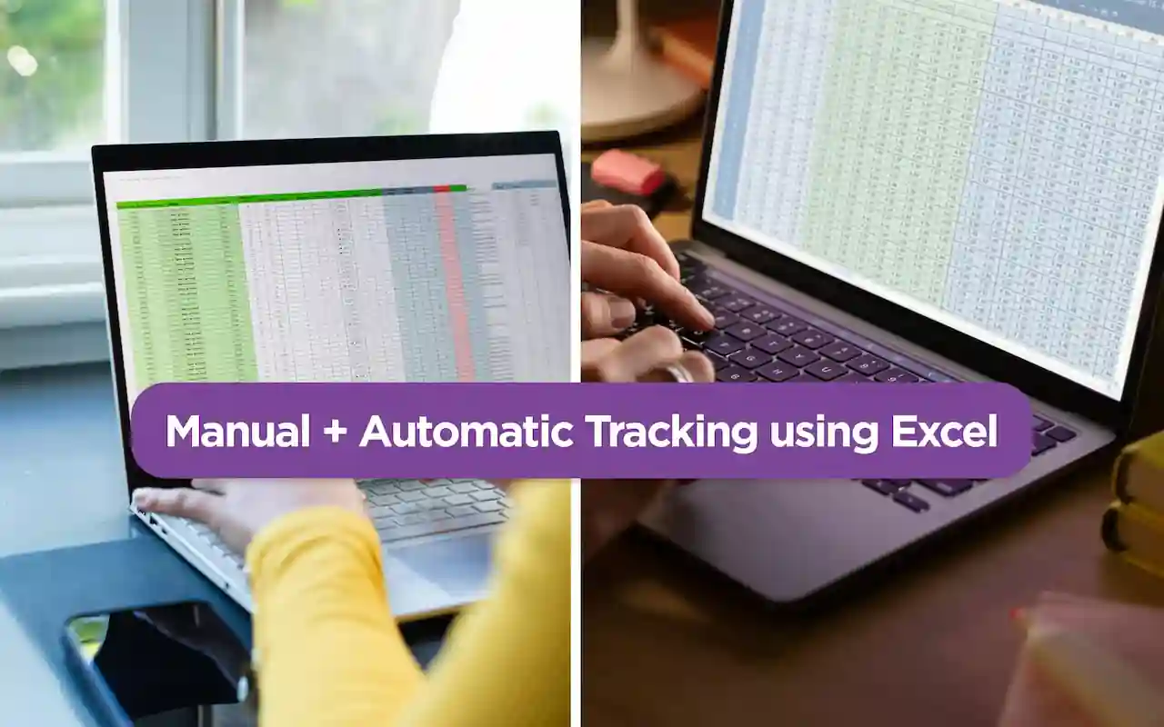 a sales person using excel or google sheets to record or track sales